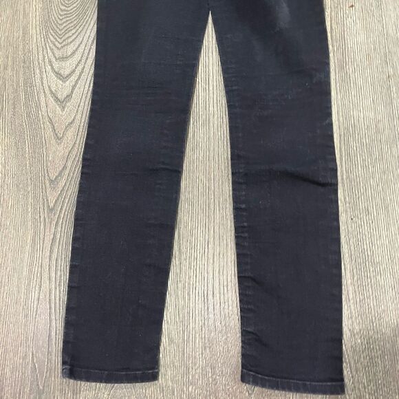 LOFT Womens Straight Jeans Mid Rise Denim Cotton Blend Stretch Black Size 25 - Picture 12 of 13